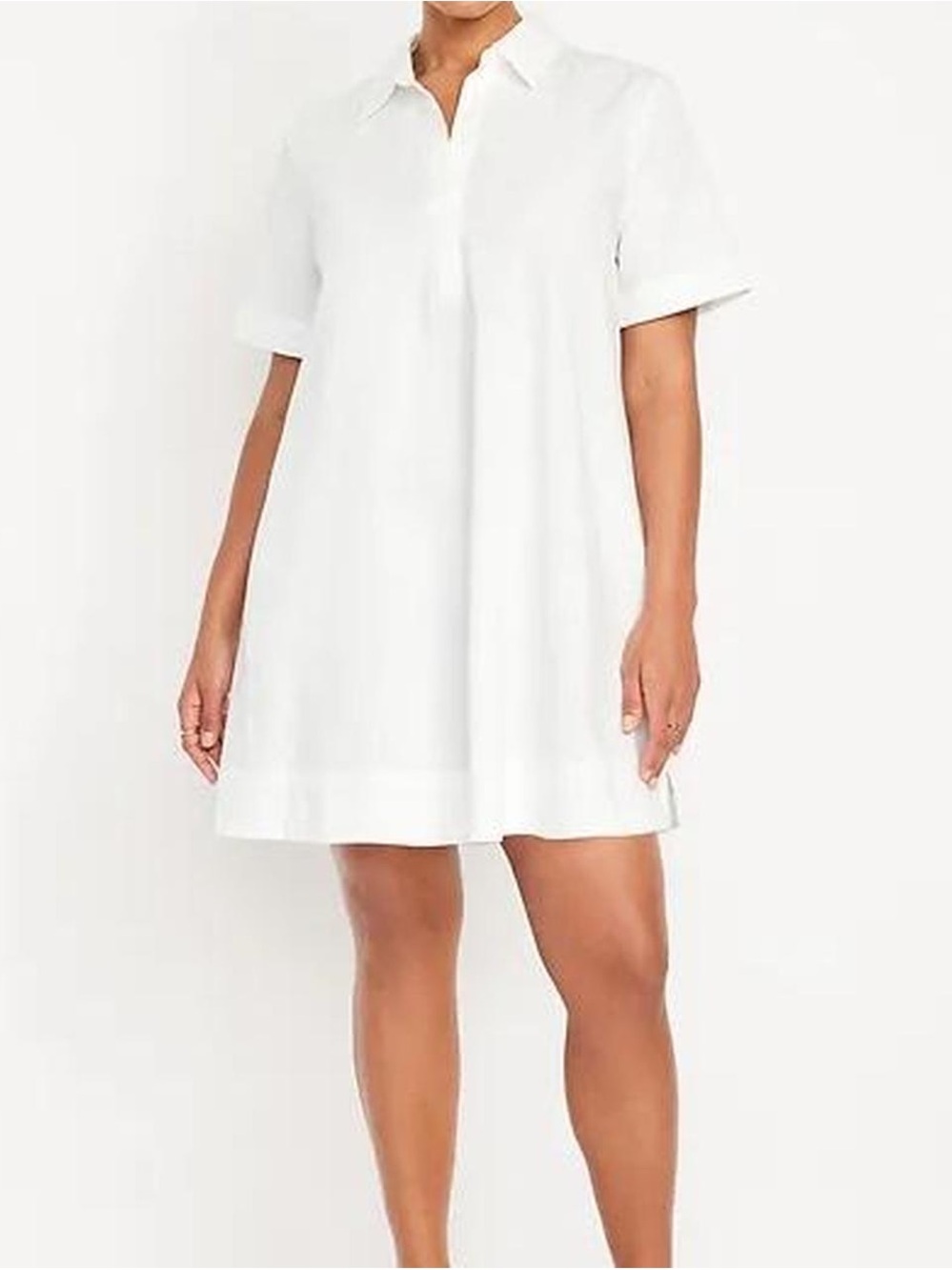 Old Navy White Mini Shirt Dress
